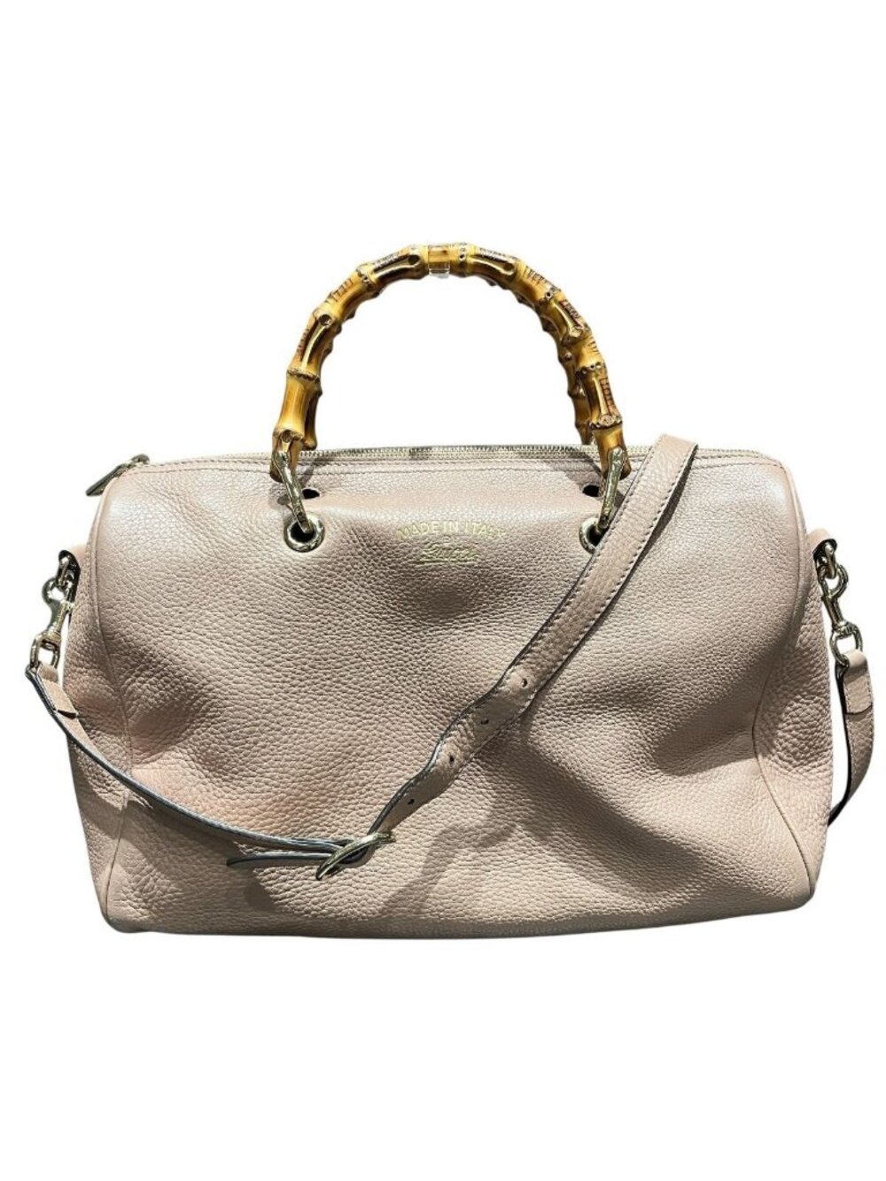 Gucci 2-Way Boston Bag Bamboo Leather
